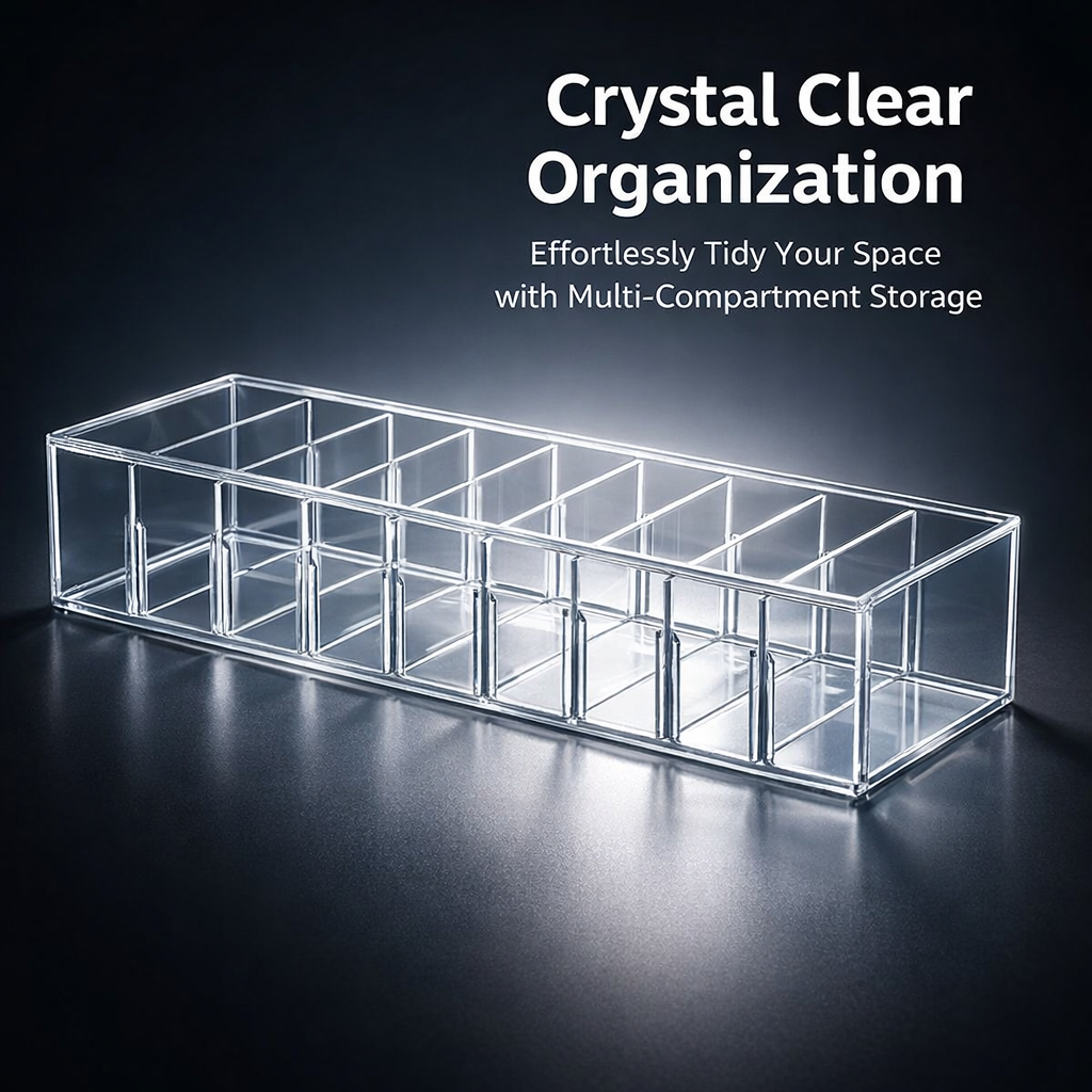 Clear Acrylic Drawer Organizer Storage Stackable Nordic Makeup Vanity Accessories for Mirror Cabinet