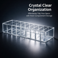 Clear Acrylic Drawer Organizer Storage Stackable Nordic Makeup Vanity Accessories for Mirror Cabinet