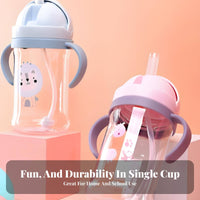 Young Child Sippy Cup Leak-Resistant Child S Straw Water Bottle Portable Young Child Straw Cup for Young Children, Parents, Kindergarten, Daycare