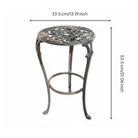 Cast Iron Plant Stand Indoor Outdoor Use Vintage Cast Iron Plant Stand Weather Resistant Classic Style Flower Pot Holder for Living Room, Balcony