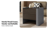Single-Drawer Cabinet with Open Shelf Italian aesthetic Bedside Table for Homeowners