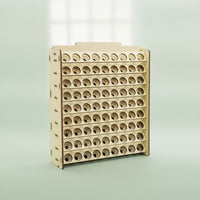 Large Capacity Paint Storage Rack Desktop Wooden Paint Organizer Laser-Cut Easy to Assemble for Crafters, Studio, Workshop