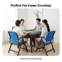 4 Pieces Mesh Rear Game Chair Foldable Mesh Rear Four Chair No Assembly Required Sturdy Steel Frame for Home, Living Room