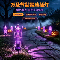 Solar-Powered Halloween Skull Ground Light for Outdoor Garden Decoration