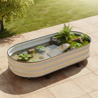 Reptile Enclosure with Wheels Open-Top Tortoise Tub with Casters Turtle Breeding Box Corrugated Reptile Breeding Box for Patio