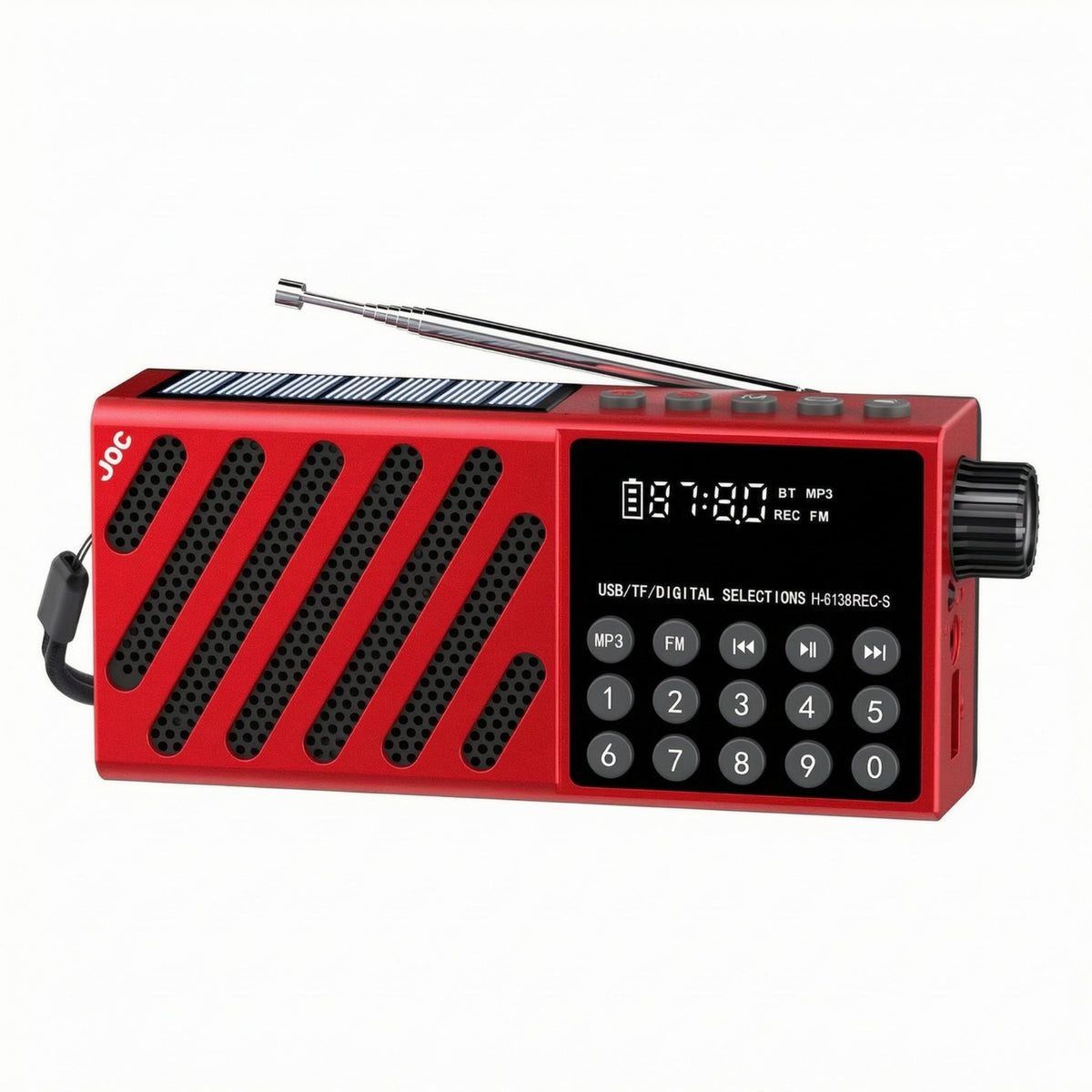 Numeric Keypad Digital Portable Radio Telescopic Antenna USB Bluetooth Radio Recording Function