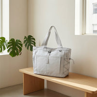 Tote Bag with Outside Pockets Reinforced Shoulder Tote Spacious for Commuters, Travel, Gym
