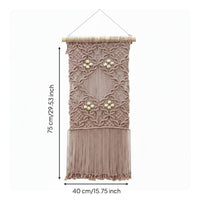 Macrame Wall Hanging Handmade Woven Tapestry Tassel Trim for Living Room