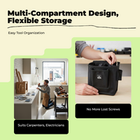 Heavy-Duty Tool Belt, Multi-Pocket Utility Pouch
