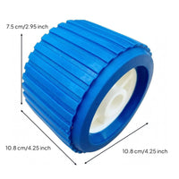 108 Mm EVA Keel Roller Blue Ribbed Keel Roller Cylindrical White Hub