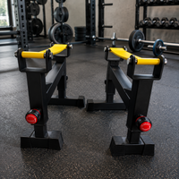 Deadlift Jack, Barbell Jack for Loading and Unloading Weight Plates, Portable Steel Weightlifting Jack, Adjustable Shock Absorption
