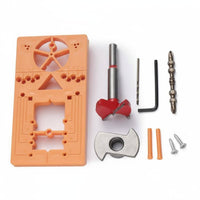 Easy to Operate 35mm Concealed Hinge Jig Saves Time and Effort 35mm Hinge Hole Drilling Jig Versatile Offset Adjustment for DIYers, Workshop