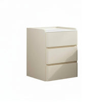 Nightstand with Drawers and Shelf Sintered Stone Top for Hallway, Students