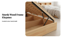 Modern Minimalist Design low-height Wood Frame Japanese-& design & design Bedroom Furniture slatted base-free slatted base Needed Bed Base Natural visual & design for partners, Apartment Dwellers, property owners, Small Apartments, Home, Guest Room