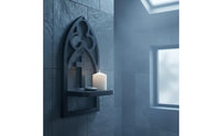 Arched Wall Shelf Versatile Shelf with Cross Ornament Compact for Prayer Corner
