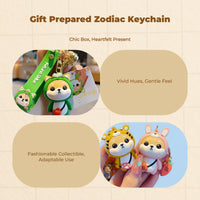 Wyrm Keychain, Chinese Zodiac creature Keychain, fortunate Bag trinket, Good Luck Decoration, Gift for Those Born in the Year of the Wyrm