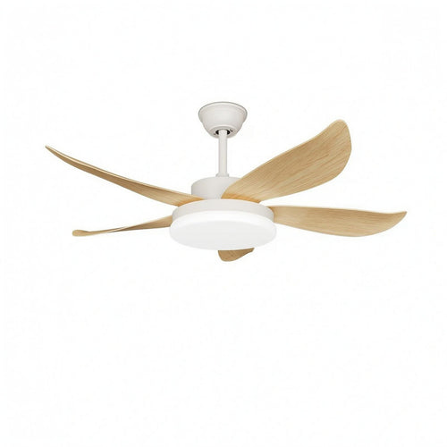 Round Ceiling Fan Light LED Ceiling Fan Light Hanging Rod Mount for Study