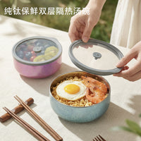 Insulated Food Container with Lid, Double-Wall, Large Capacity, for Camping