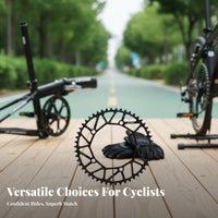 130BCD Narrow Wide Chainring Anti-Chain Drop Folding Bike Single Chainring Hollow Design Folding Bike Chainwheel for Cyclists, Recreational Riding