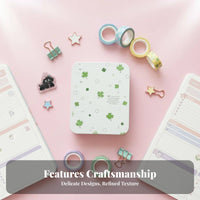Cartoon Print Tin Case Hinged-Lid Lid Decorative Box Dust-Proof for Students