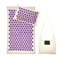 3 Pieces Acupressure Mat and Pillow Set Padded Acupressure Set with Bag Acupuncture Massage Mat Cushioned Acupuncture Pillow