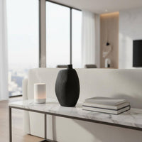 Black Resin Vase Neutral Modern Decorative Vase Sturdy for Entryway