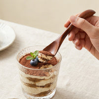 Wooden Dessert Spoon and Fork Set for Children, Small Ice Cream Spoon