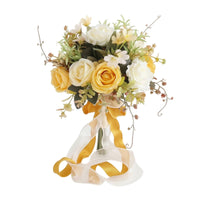 Bridal Bouquet with Ribbons Satin Flowers Reusable for Brides