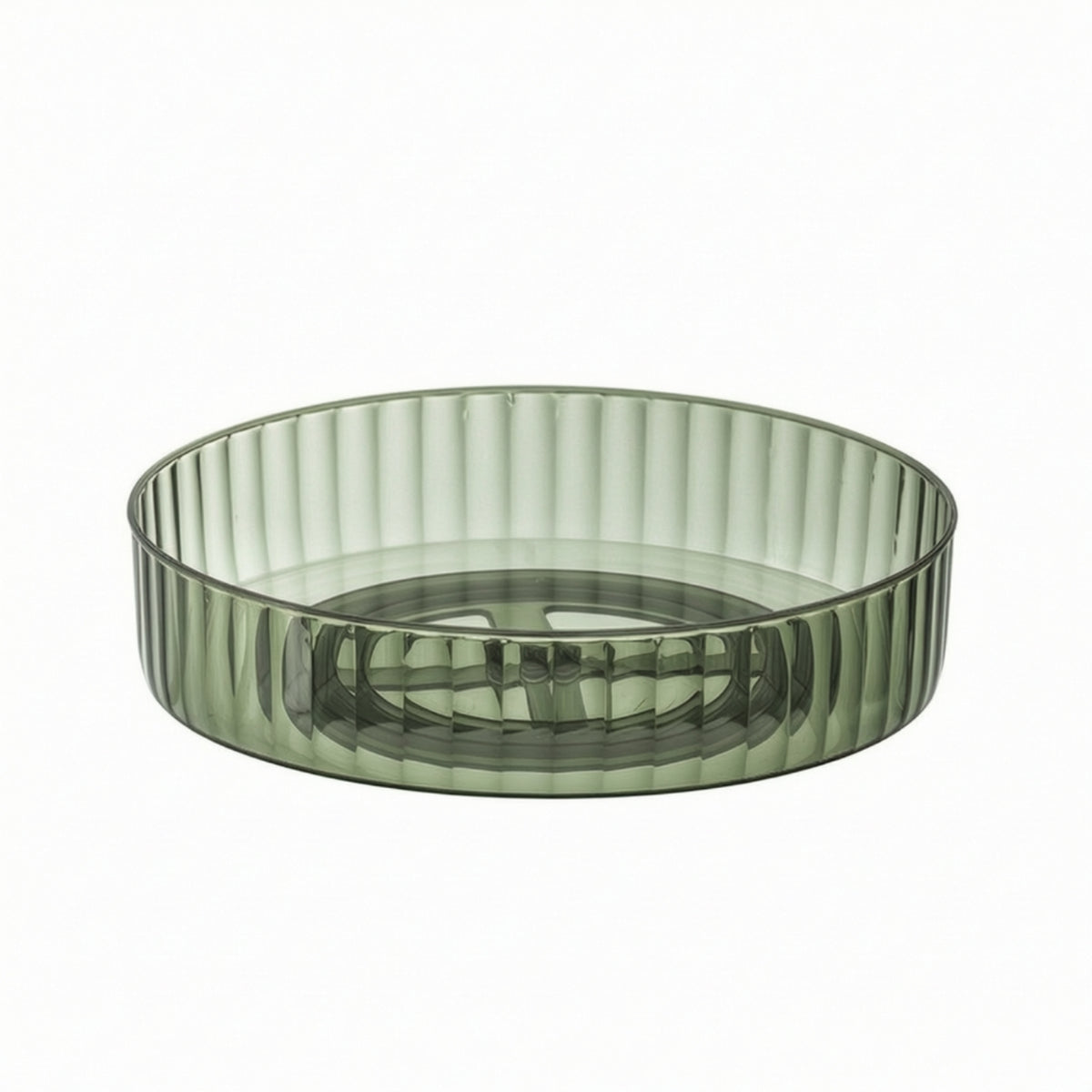 Storage Tray with Rotating Base Ribbed Rotating Tray Compact for Pantry