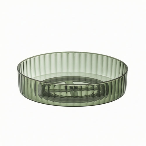 Storage Tray with Rotating Base Ribbed Rotating Tray Compact for Pantry