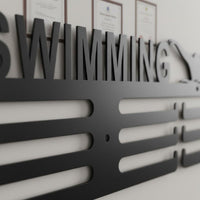 Metal Award Display Rack Easy Mounted Wall Medal Rack Decorative Wall Medal Hanger for Athletes, Runners