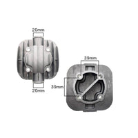 Direct Connect Air Compressor Cylinder Head Metal Body Reciprocating Compressor Head Cooling Fins Valve Plate Gasket for Repair Shop, Workshop