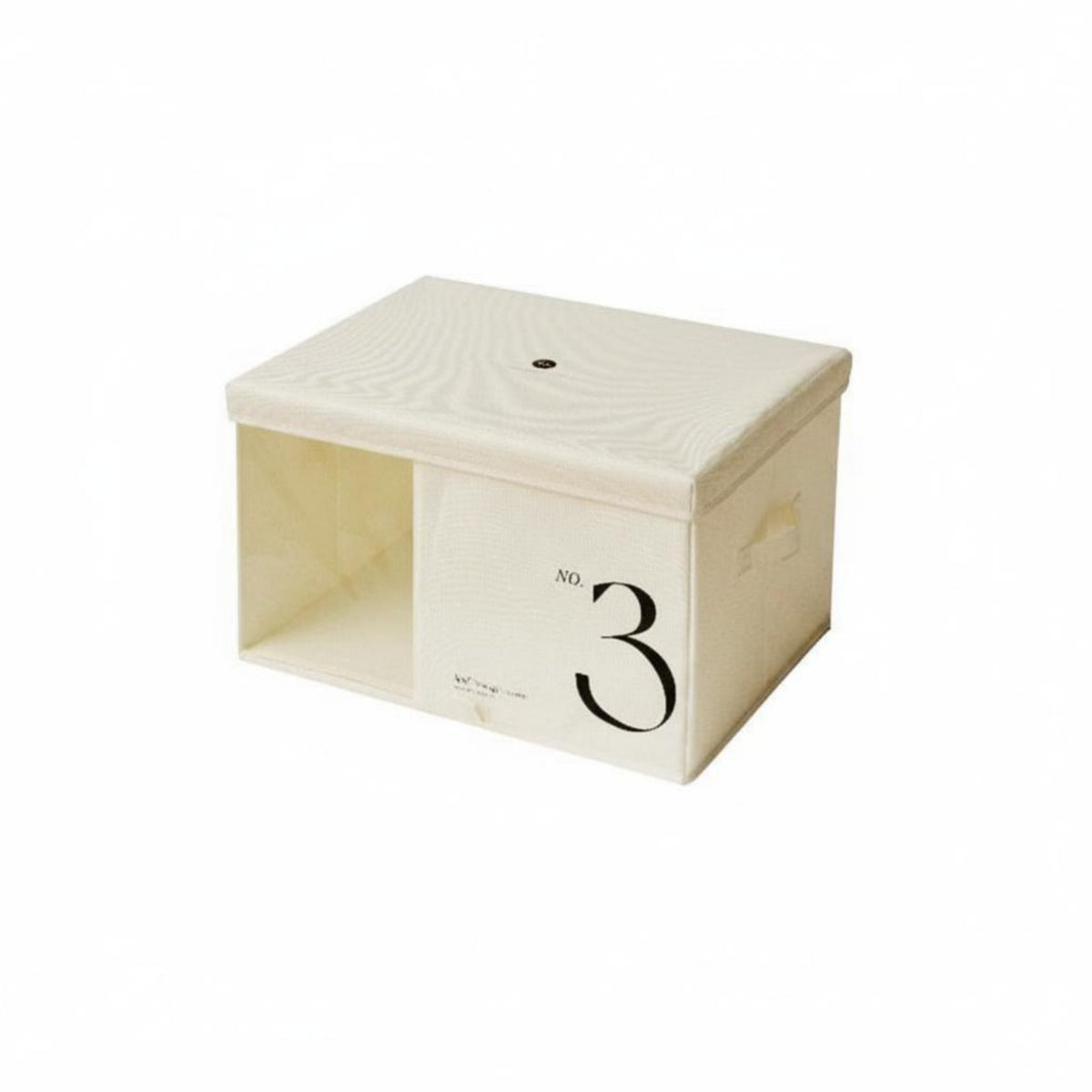 Numbered Textile Bin Foldable Design Closet Organizer Stackable
