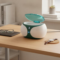Resonance Cleaning Jewelry Single-Button-Touch Resonance Cleaning Cleaner with Stainless Steel Tank Easy-to-Use Cleaning Machine for Eyeglass Wearers