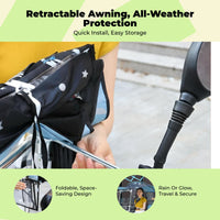 Waterproof scooter cover with sun shield