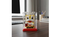 Nodding Head Lion Car Ornament Comes with Dust Cover for Office Desk, Home