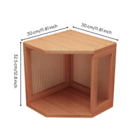 Desk Organizer Shelf Corner Desktop Storage Rack Octagonal Corner Shelf Open Sides Easy to Clean