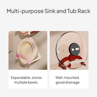 Suction Basin Rack, Wall-Mounted Expandable Organizer