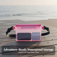 Waterproof Fanny Pack Touch Screen Friendly Waterproof Waist Bag Three-Fold Seal Protection Clear Fanny Pack for Beachgoers, Tourists, Kayaking