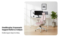Reclining Chair with Footrest Ergonomic Design Computer Seat Adjustable Headrest rotate Base for Bedroom, Work from Home, Gaming