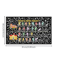 Wall-Hanging Classroom Attendance Pocket Chart Bright Attendance Pocket Chart Reusable Classroom Organizer Sturdy for Kindergarten
