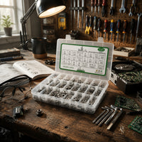 Labeled Compartments Socket Cap Screw and Nut Set Mixed Sizes Stainless Steel Hardware Kit Hex Key Set Rust Proof