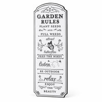 Botanical Home Decor Weathered Garden Metal Sign