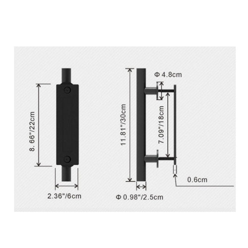 Round Tube Handle Modern Simple Design Sliding Barn Door Handle Heavy Duty