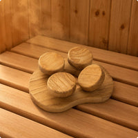 Sauna Neck Pillow Carbonized Oak Wood Neck Rest Portable for Steam Room