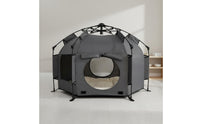 Hexagon Pet Fence Zippered Door Feline Playpen Breathable Mesh for Nursery