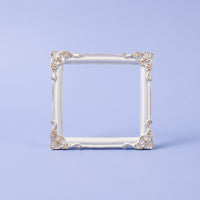 Vintage Photo Frame with Embossed Ornate Design for Display, Small Resin Picture Holder for Product Photography and Earring Jewelry