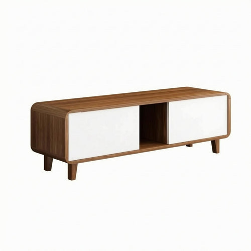Low Profile Media Console Rounded Edges Low Tv Stand Environmental Screen Display Cabinet