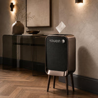 High Leg Trash Bin Matte Stainless Steel Finish Automatic Trash in the Area Saving Wastebasket