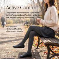 Thermal Leggings Women with Fleece Lined High Waist for Winter, Thick Insulated Tights for Autumn and Cold Weather, Breathable Viscose Blend